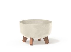 Květináč GRACIA LOW BETON EFFECT 23,5 cm pískový