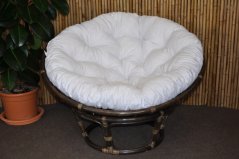 Ratanový papasan 115 cm hnědý