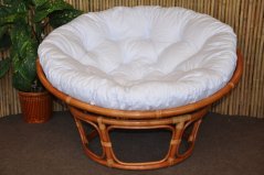 Ratanový papasan 100 cm koňak