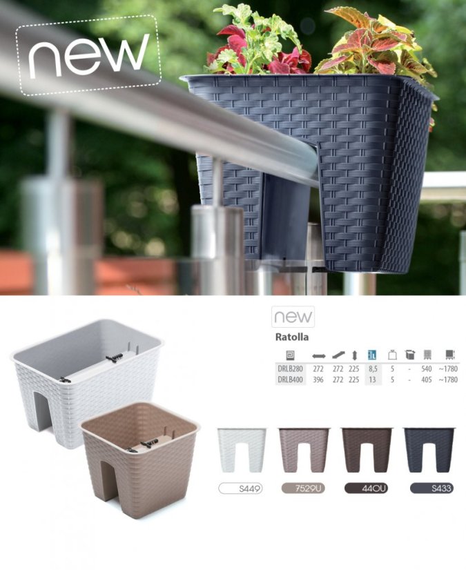 Prosperplast kvetináč balkónový Ratolla 40 cm