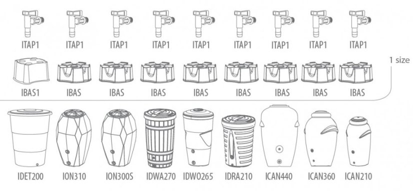 Prosperplast sud na dešťovou vodu AQUACAN  360 l