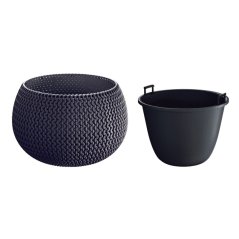 Prosperplast květináč SPLOFY BOWL 29 cm, antracit