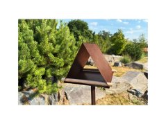 Corgarden Ptačí krmítko VELA 1041 25 x 25 x 20 cm Corten