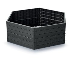 Vyvýšený záhon BASE WOODY 148 cm - farba: antracit
