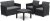 CLAIRE 2 SEATERS SOFA set  - grafit