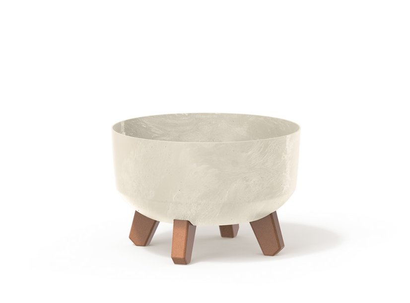 Květináč GRACIA LOW BETON EFFECT 23,5 cm pískový