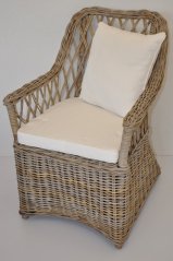 Křeslo Maros ratan Kubu grey