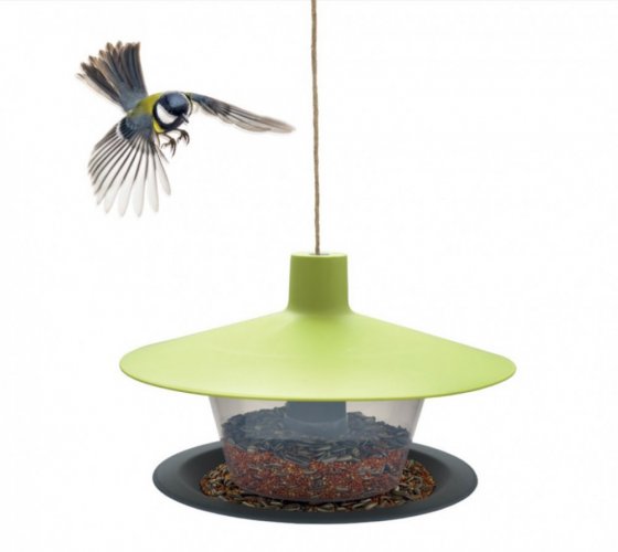 Plastia Finch krmítko pre vtáky zelená + antracit