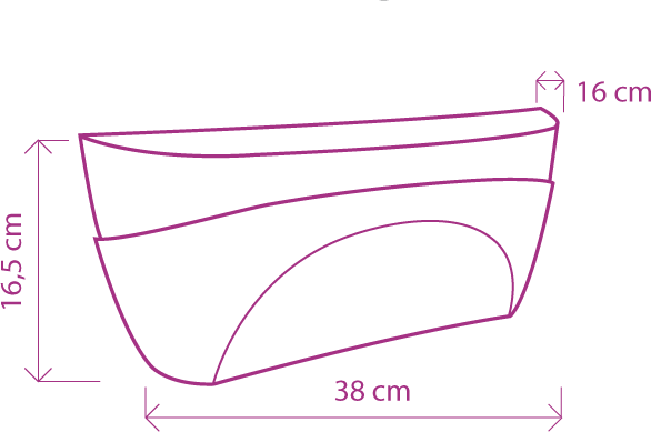 Plastia Samozavlažovací truhlík Doppio šedomodrá - šírka 38 cm