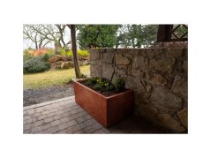 Corgarden Zahradní květináč LINE 1007 60 x 120 x 50 cm Corten