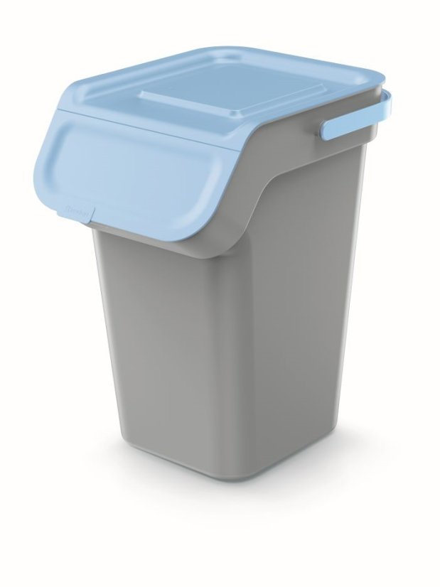 Odpadkový koš KADDI Q SET světle šedý s filtrem, objem 4 X 25l
