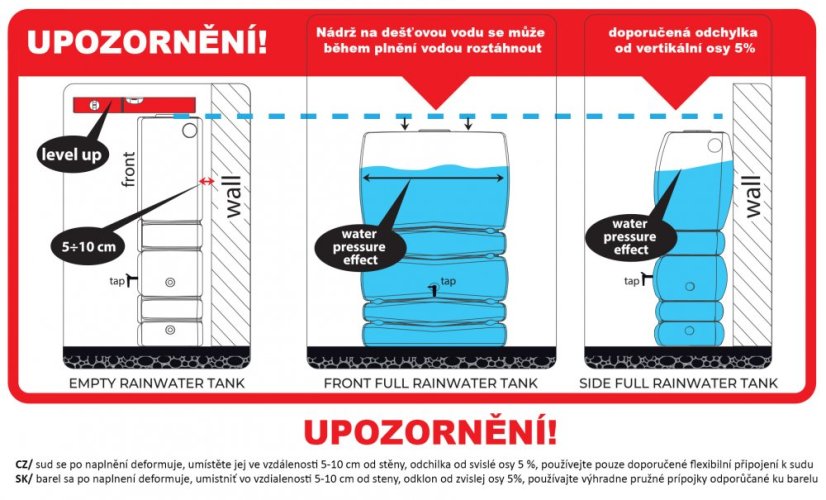 Prosperplast sud na dešťovou vodu TOWER STONE