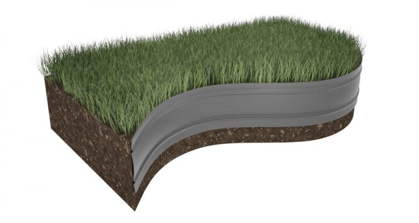 AMISPOL® skrytý obrubník výška 12,5 cm - 12m