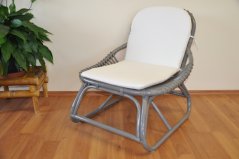 Křeslo Denpasar polstr přírodní bílý