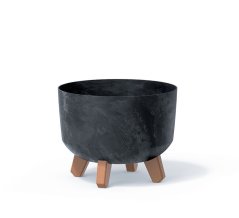 Kvetináč GRACIA BETON EFFECT 20 cm - antracit