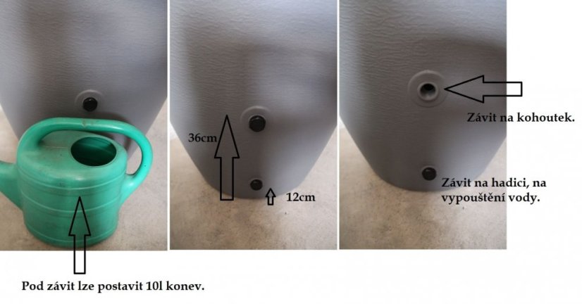 Prosperplast sud na dešťovou vodu AQUACAN  360 l