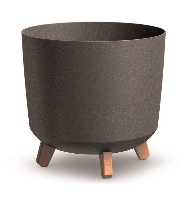 Květináč GRACIA TUBUS ECO WOOD kávový 29,8cm