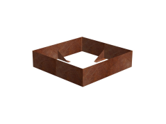 Corgarden Vyvýšený záhon VIVO 1013 148 x 148 x 36 cm Corten