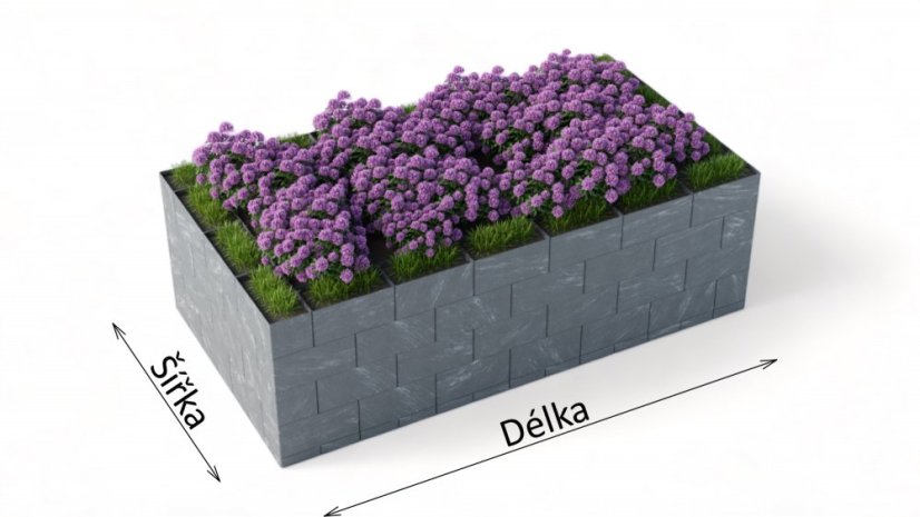Flexi Element vyvýšený záhon - obdélník