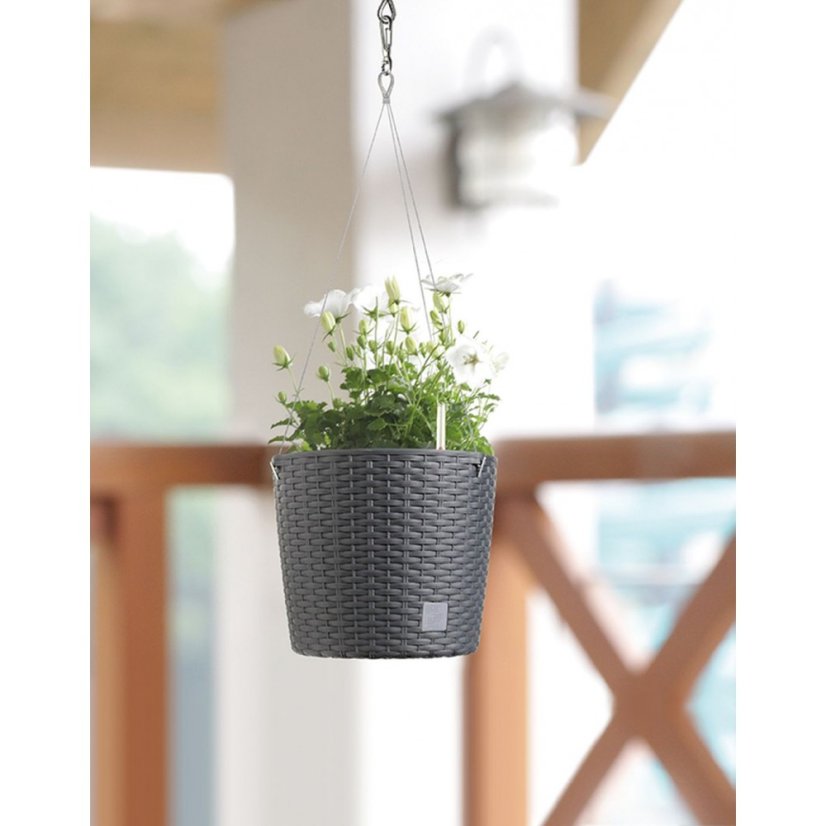 Prosperplast závesný kvetináč Rato Round W 25,6 cm + vklad