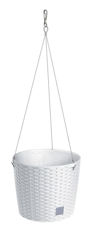 Květináč závěsný bez vkladu RATO ROUND WS bílý 25,6cm