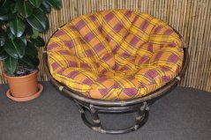 Ratanový papasan 110 cm hnědý