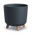 Květináč GRACIA TUBUS ECO WOOD antracit 29,8cm