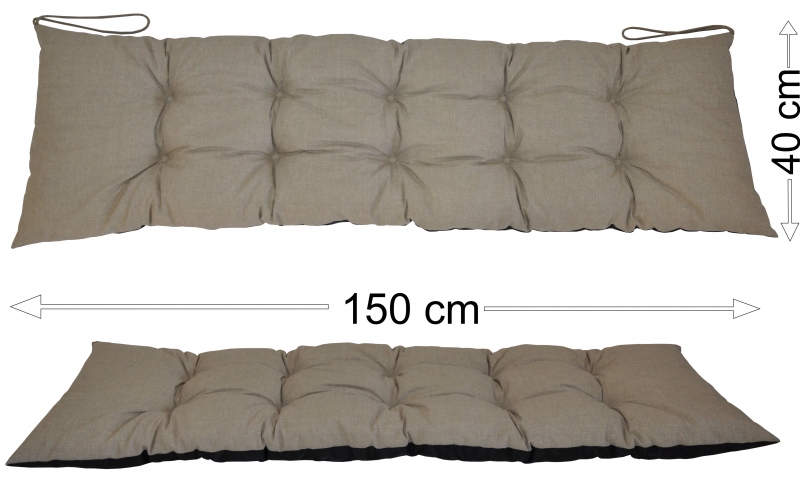 Podsedák 150x40 - Barva polstru: Tmavě šedý melír