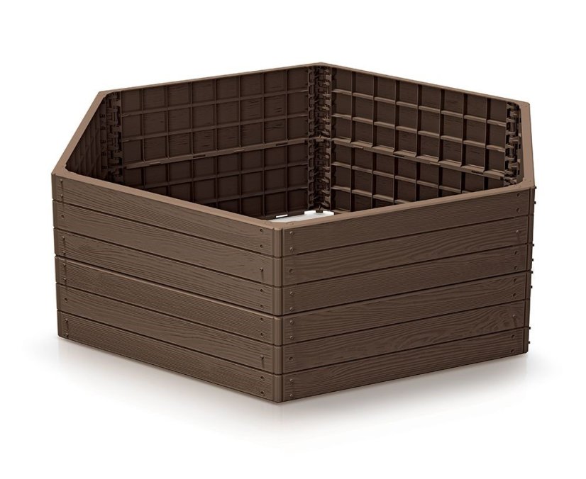 Vyvýšený záhon BASE WOODY 148 cm - barva: rustikální cihlová