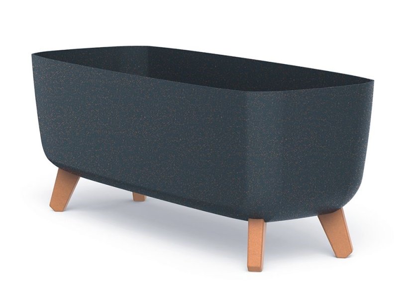 Květináč GRACIA CASE ECO WOOD antracit 58cm