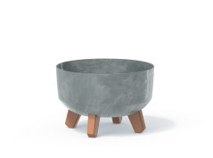 Květináč GRACIA LOW BETON EFFECT 23,5 cm šedý