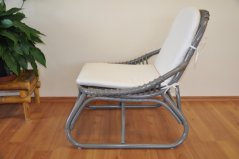 Křeslo Denpasar polstr přírodní bílý