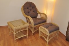 Ratanová sedací souprava Florida pohoda medová