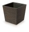 Květináč FURU SQUARE LOW ECO WOOD 29,5cm kávový