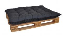 Paletový sedák / zahradní matrace tmavě šedý melír