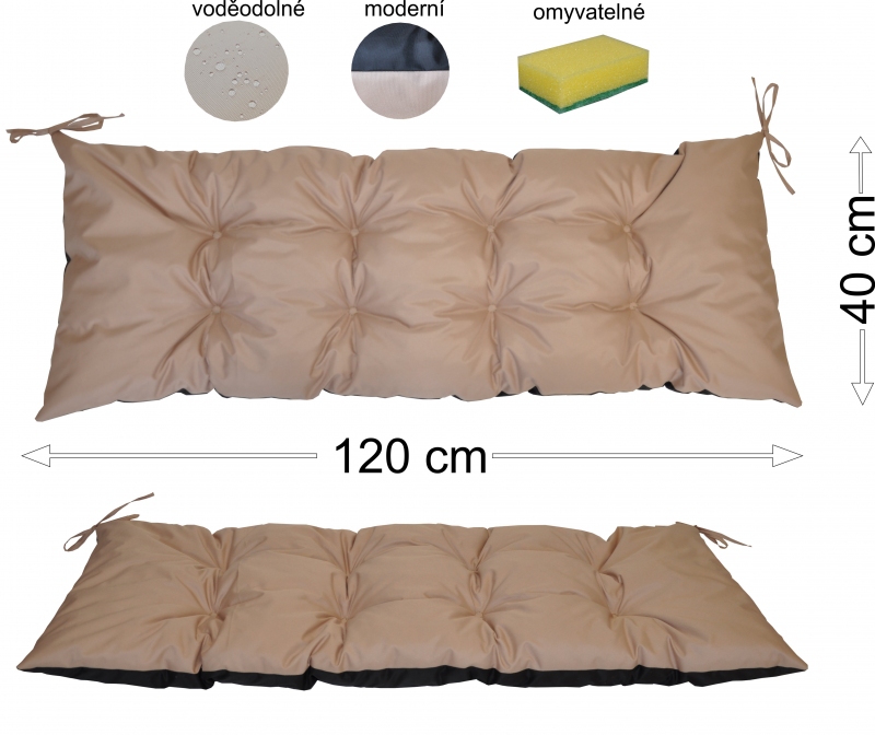 Podsedák 120x40 voděodolný - Barva: Šedá