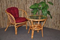 Ratanová sedací souprava Bahama 1+1 medová