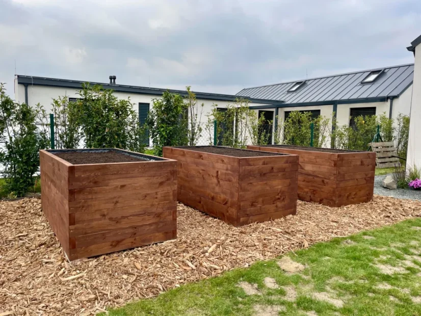 Záhony 200x100x80 odstín TEAK