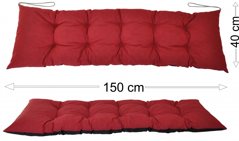 Podsedák 150x40 - Barva polstru: Tmavě šedý melír