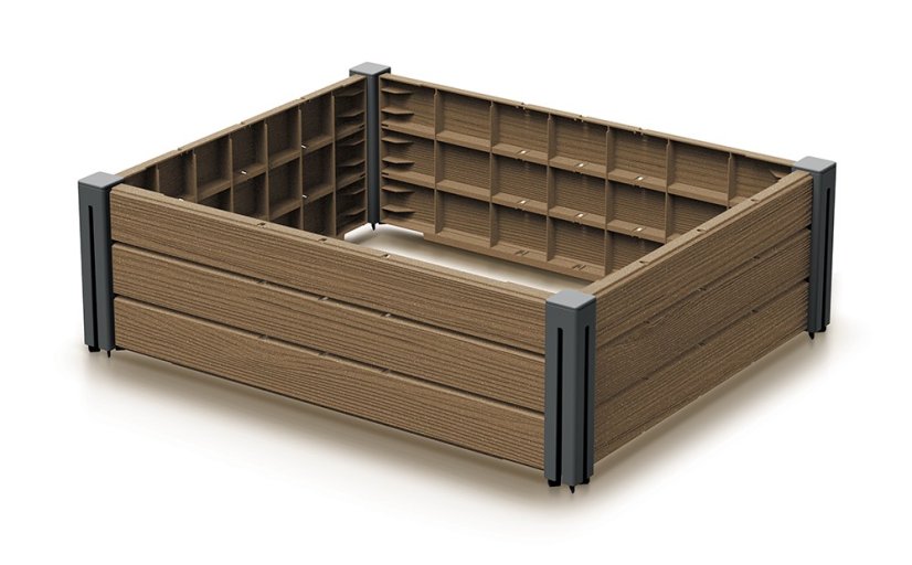 Vyvýšený záhon BASE PLANT 75,6 cm - barva: naturo ECO