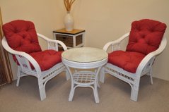 Ratanová sedací souprava Rio De Janeiro 2+1 bílá