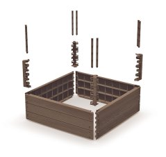 Vyvýšený záhon BASE WOODY ECO WOOD 75,6 cm - farba: naturo ECO