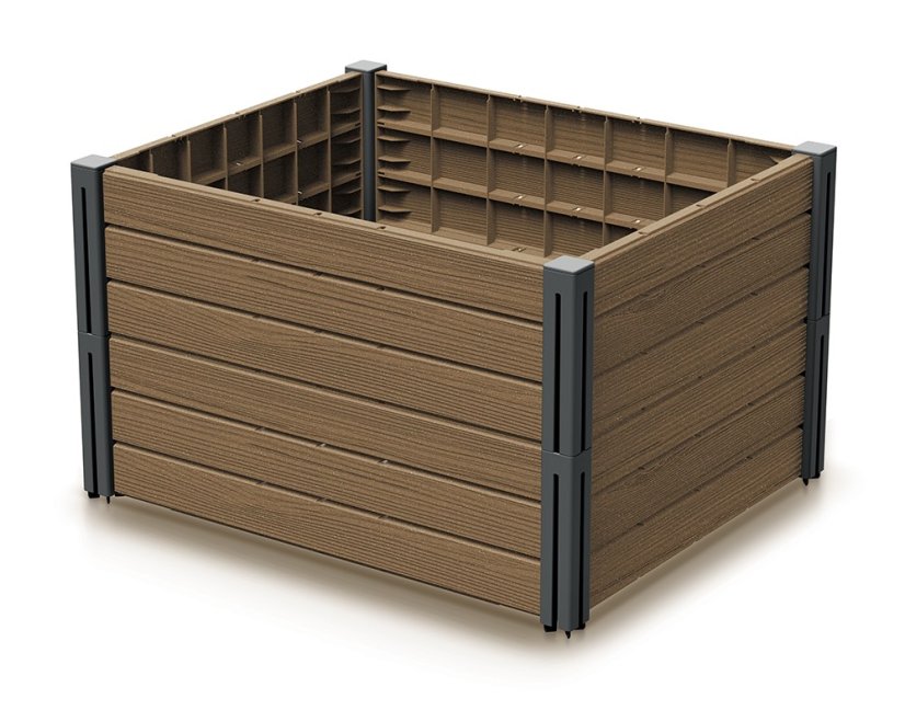 Vyvýšený záhon 2 ks BASE PLANT 75,6 cm - barva: naturo ECO