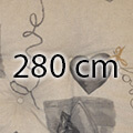 Mihra motiv srdce LOVE - šíře 280 cm