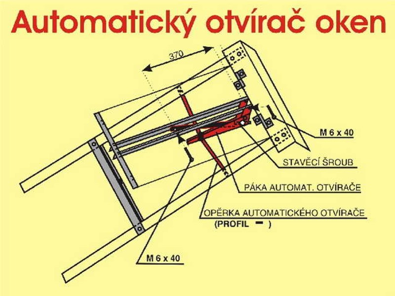 Limes Automatický otvírač skleníkových oken Variant POV