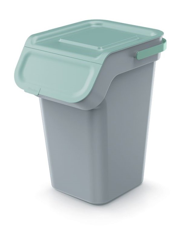 Odpadkový koš KADDI Q SET světle šedý s filtrem, objem 4 X 25l