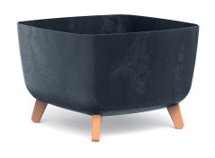 Květináč GRACIA SQUARE BETON EFFECT 39cm antracit