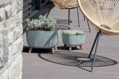 Květináč GRACIA SQUARE BETON EFFECT 29cm šedý