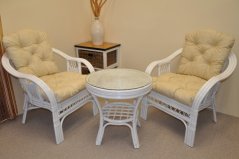 Ratanová sedací souprava Rio De Janeiro 2+1 bílá