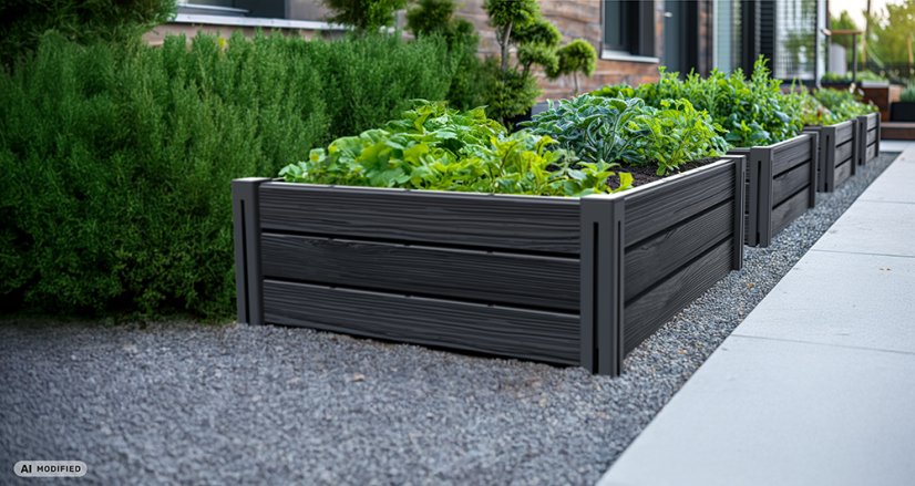Vyvýšený záhon BASE PLANT 61,8 cm - barva: naturo ECO